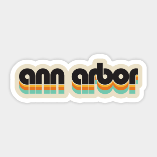 Ann Arbor Retro Throwback Sticker